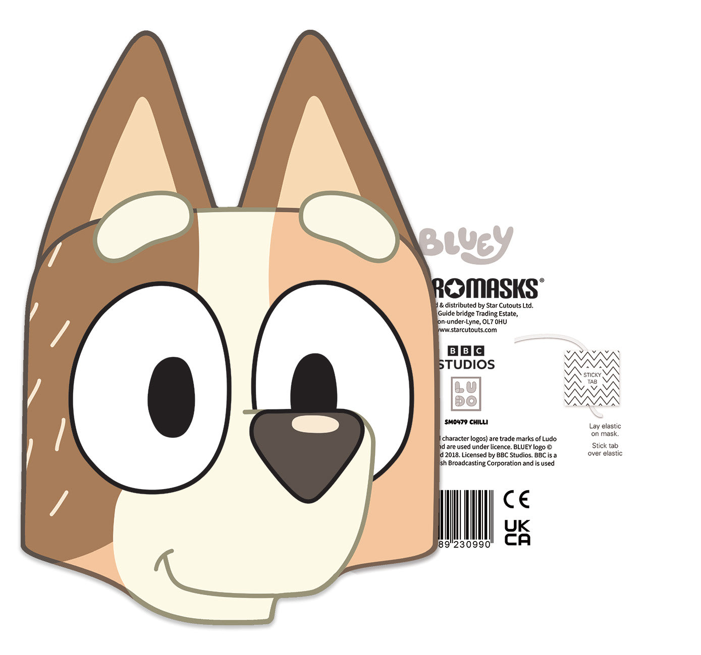 Bluey Chilli Face Mask Face Mask Cardboard (Single)