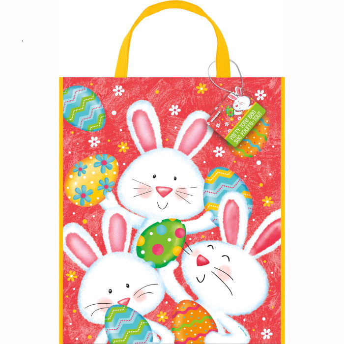 Happy Easter Bunny Tote Bags with Handles | Party Save Smile