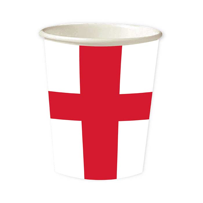 England World Cup Paper Party Cups Pack of 8 | Party Save Smile