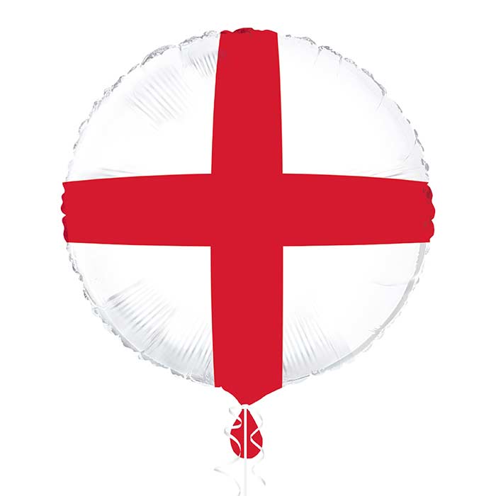 England Cross of St George Foil Balloon 18 inches | Party Save Smile