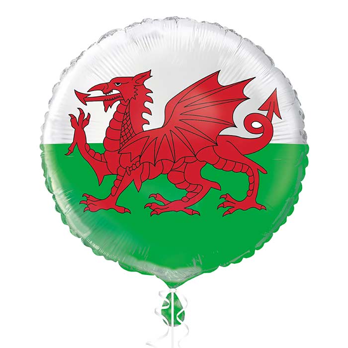 Wales Flag Foil Balloon 18 inches | Party Save Smile