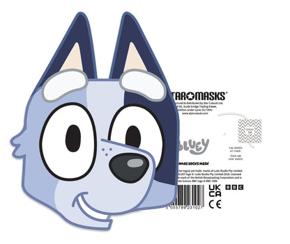Bluey Socks Face Mask - Single Cardboard Mask
