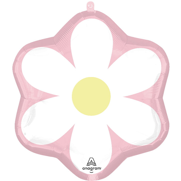 Pink Daisy Foil Balloon 22 inches | Party Save Smile