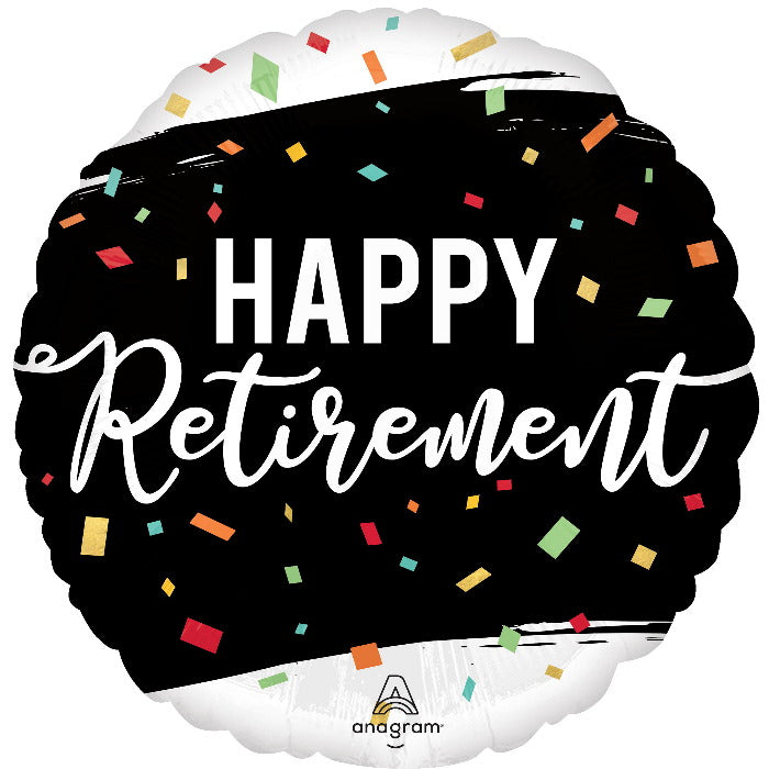 Happy Retirement Dots Foil Balloon 18 inches | Party Save Smile