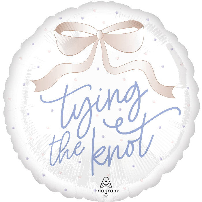 Floral Wedding Tying the Knot Foil Balloon 18 inches | Party Save Smile