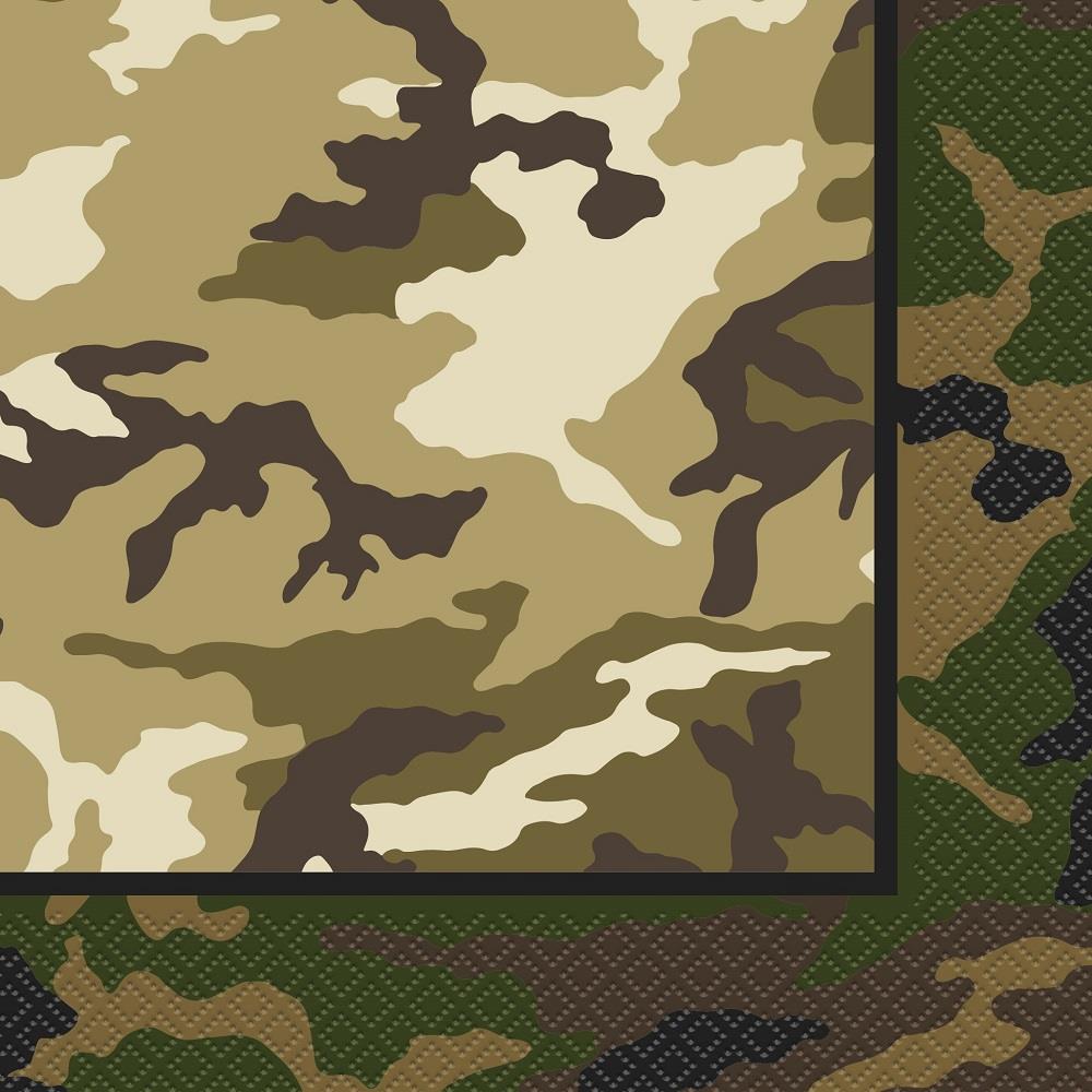 Camouflage Birthday Party Pack: Tableware & Decoration Kit