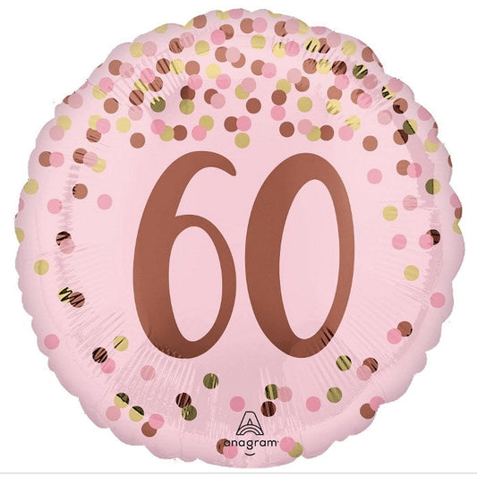 Pretty Pink 60th Birthday Foil Balloon 18 Inches | Party Save Smile