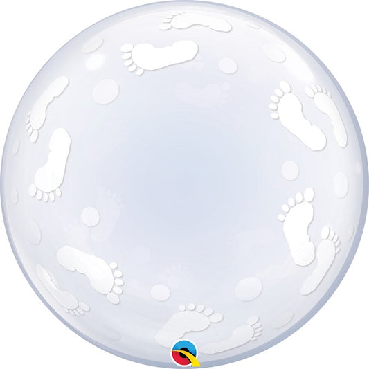 Qualatex Footprints Deco Bubble Balloon