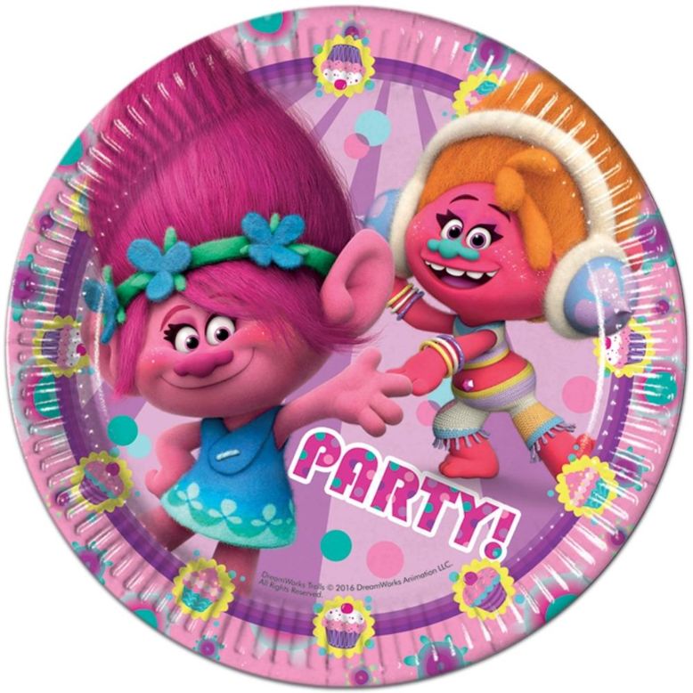 Trolls Birthday Party Pack: Tableware & Decoration Kit