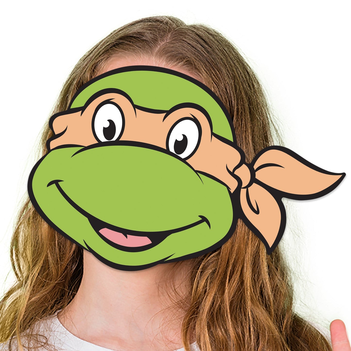 Michelangelo Ninja Turtle Mask Single Cardboard Face Mask