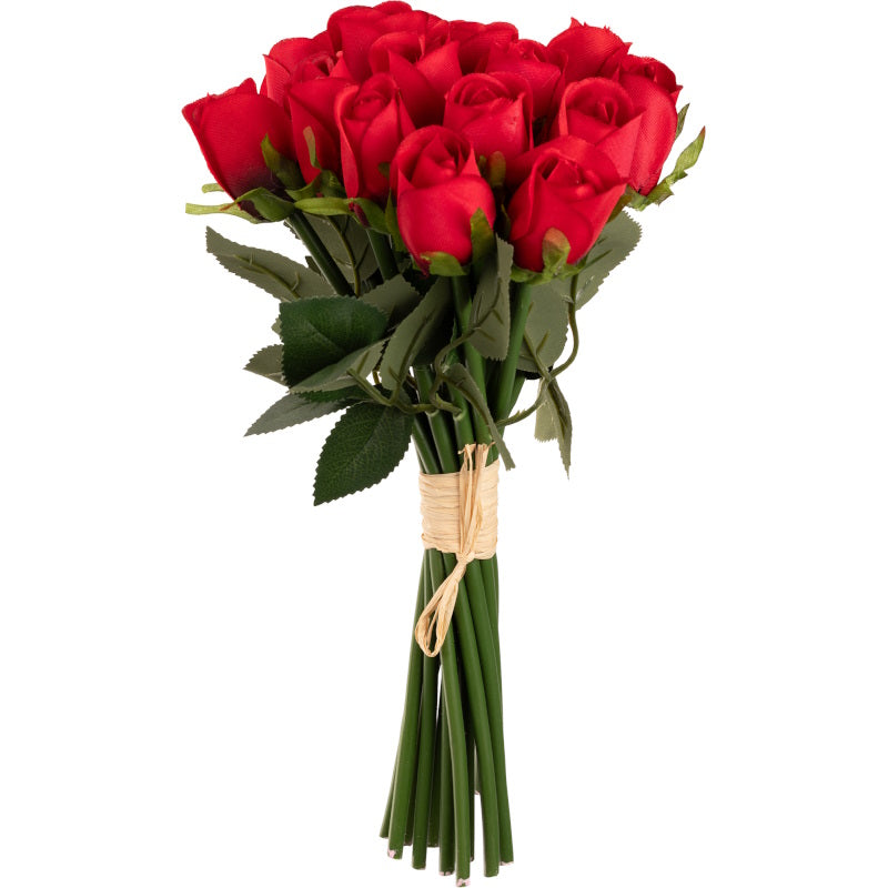 Artificial Bunch of Red Roses: Fake Flowers Bunch of 15 | Party Save Smile