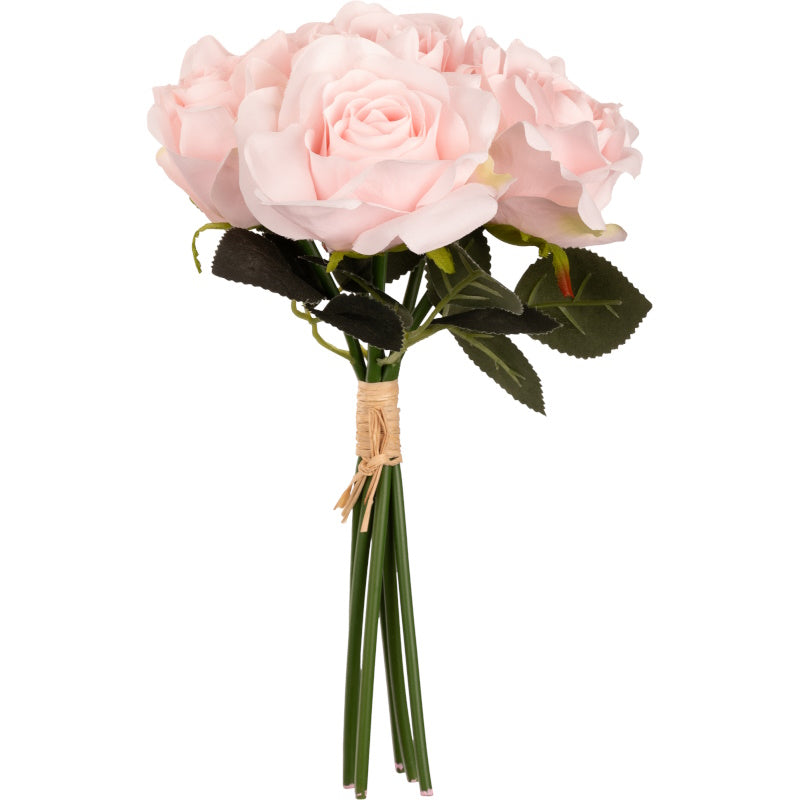 Artificial Bunch of Soft Pink Roses: Fake Flowers Bunch of 6 | Party Save Smile