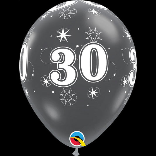 Diamond Clear 30th Birthday Latex Balloons 11 inch Qualatex | Party Save Smile
