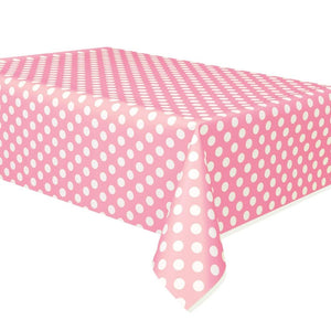 Baby Pink Polka Dot Party Tablecover Tablecloth