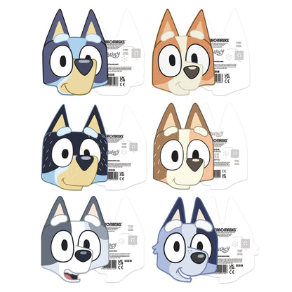 Bluey Family Party Face Masks - Bluey, Chilli, Bandit, Muffin, Bingo and Socks