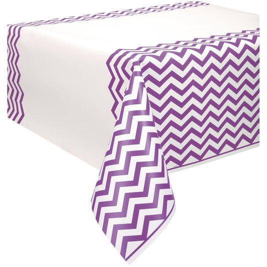 Pretty Purple Chevron Party Tablecover Tablecloth | Party Save Smile