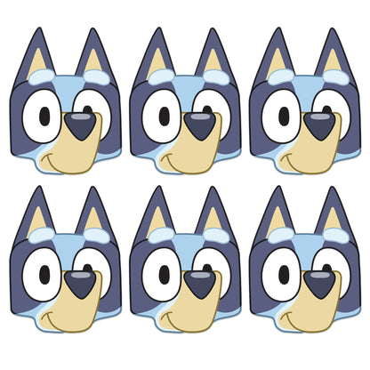 Bluey Party Cardboard Face Masks (6 Pack)