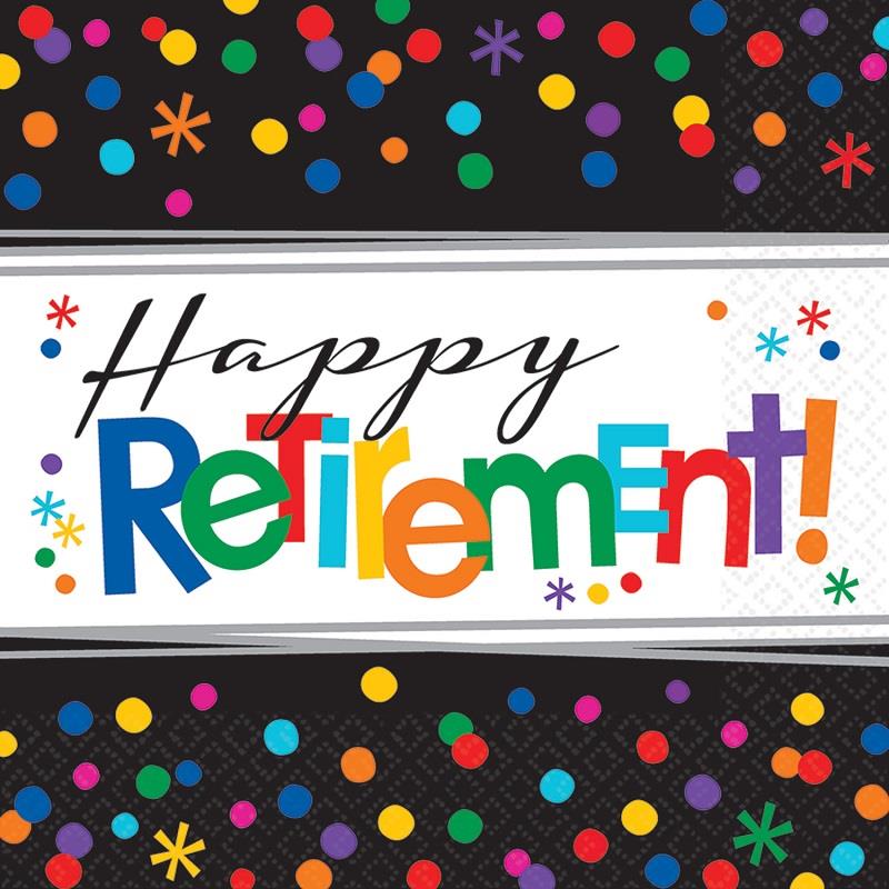 Confetti Happy Retirement Party Pack: Tableware Party Kit