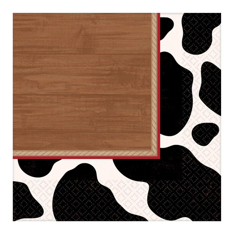 Cowboy Western Party 33cm Napkins Pack of 16 Serviettes | Party Save Smile