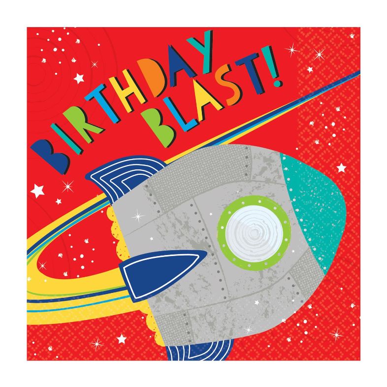 Space Rocket Birthday Party Pack with Decorations