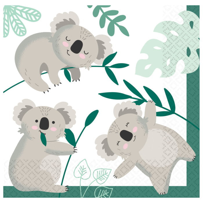 Koala Birthday Party Pack: Tableware & Decoration Kit