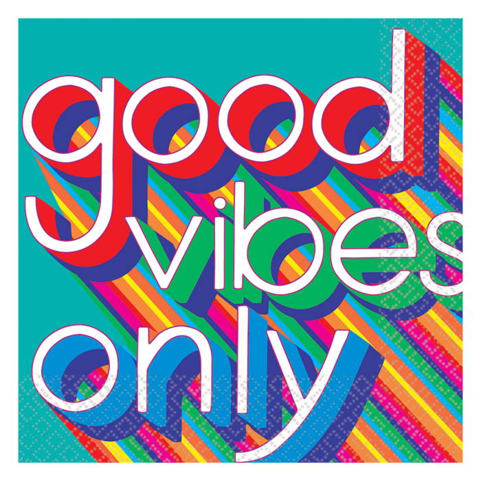 Good Vibes Birthday Party Pack: Tableware & Decoration Kit