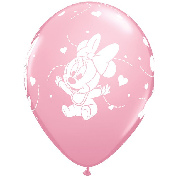 Baby Minnie Mouse Latex Balloons Pack of 6 | Party Save Smile