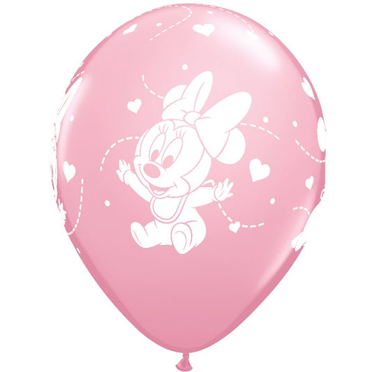 Baby Minnie Mouse Latex Balloons Pack of 6 | Party Save Smile