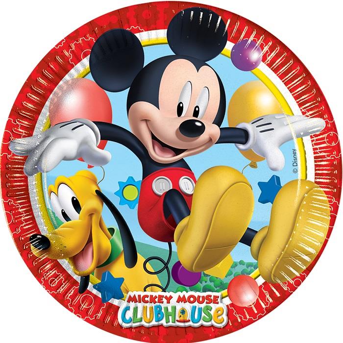 Mickey Mouse Playful Party Cake Plates Pack of 8 | Party Save Smile