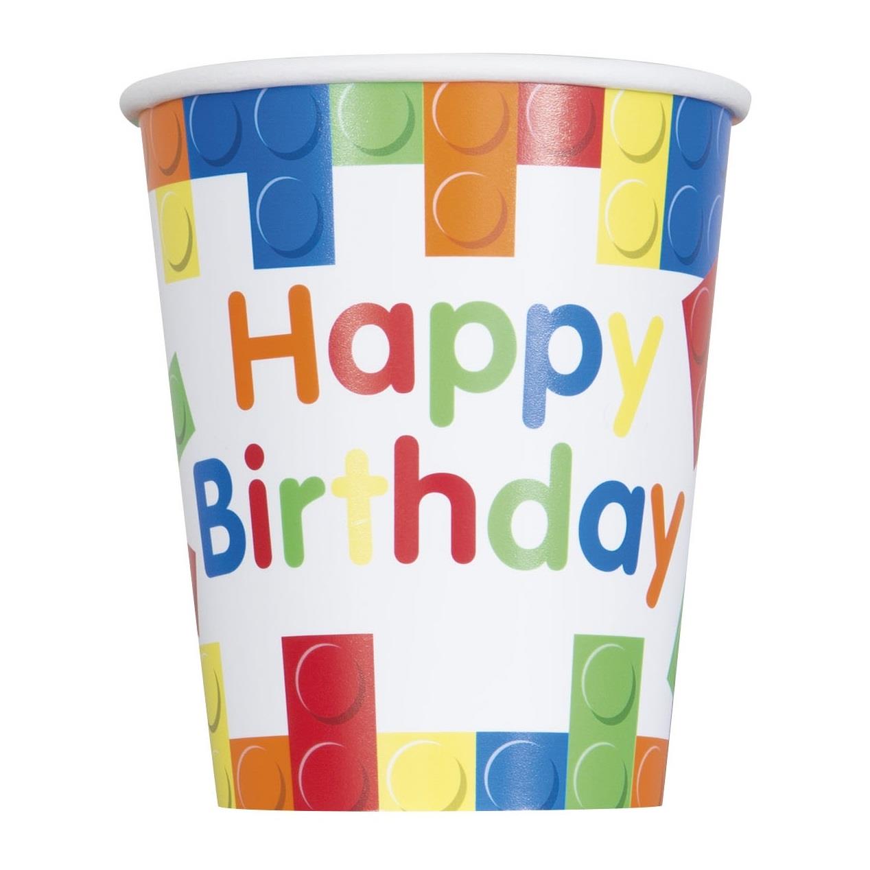Building Block Birthday Party Pack: Tableware Party Kit