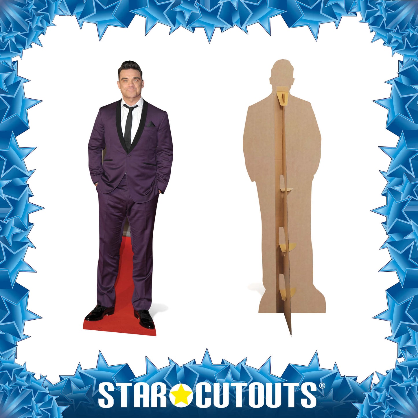 Robbie Williams Life Size Cutout Purple Suit Height 185cm