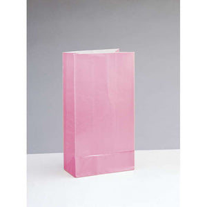 Baby Pink Paper Party Bags Pack of 12