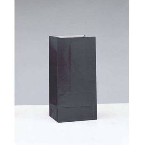 Black Paper Party Bags 12 Pack