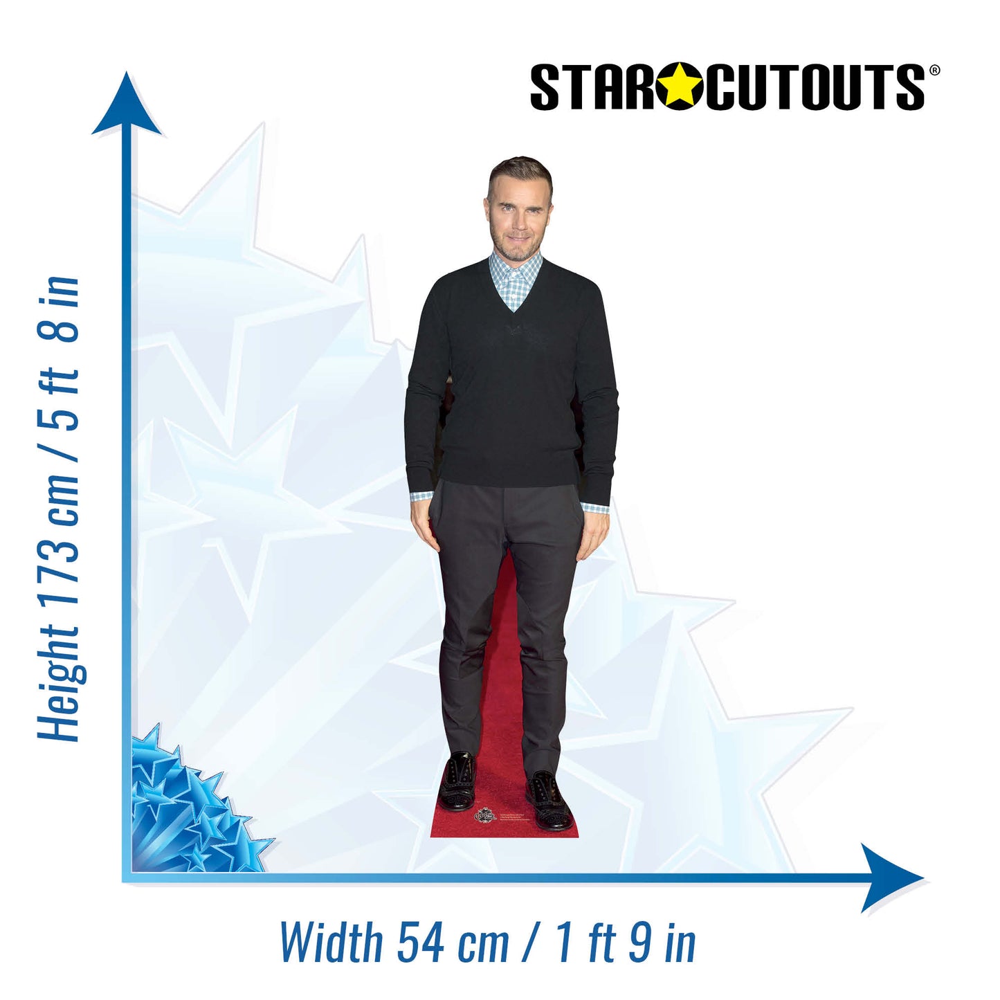 Life Size Gary Barlow Cardboard Cutout Height 173cm