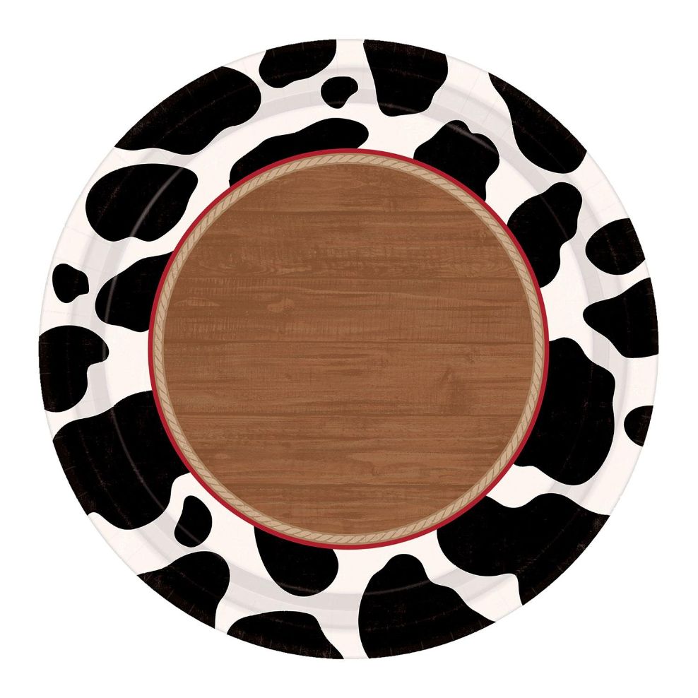 Cowboy Western Party 26cm Plates Pack of 8 | Party Save Smile