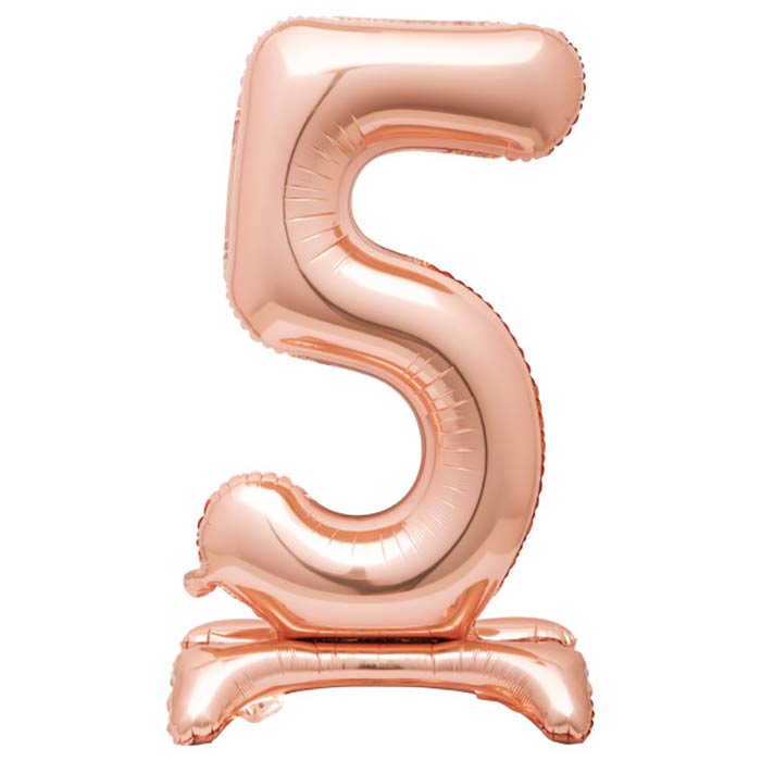 Rose Gold Standing Balloon Air Filled Numbers 0-9