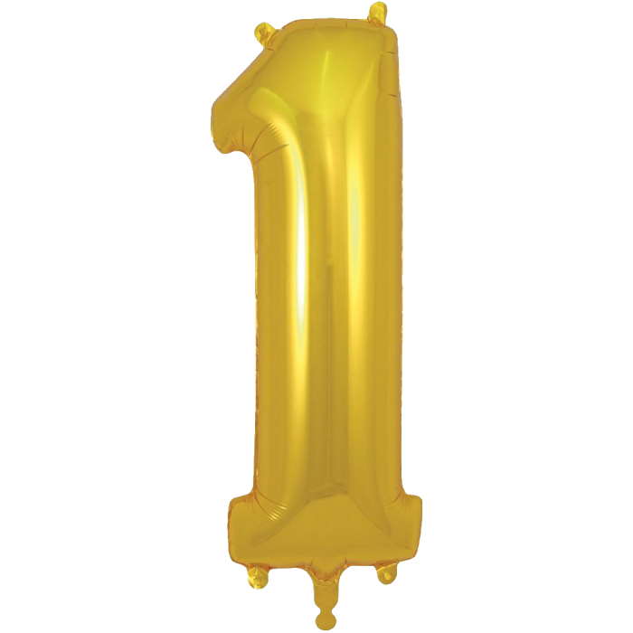 Gold Number 1 Balloon Oaktree 34 inches | Party Save Smile