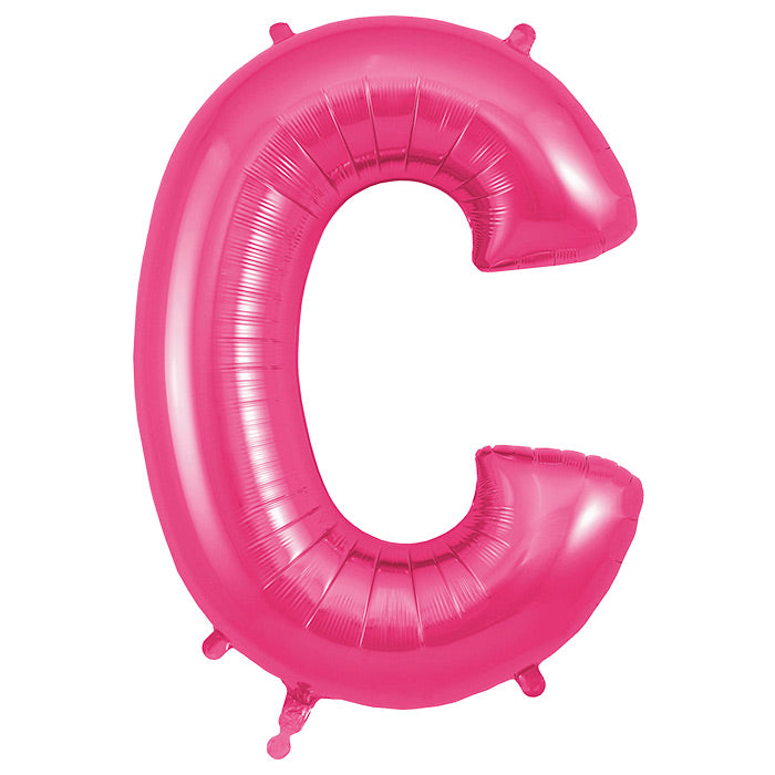 Pink Letter C Foil Balloon Oaktree 34 inches | Party Save Smile