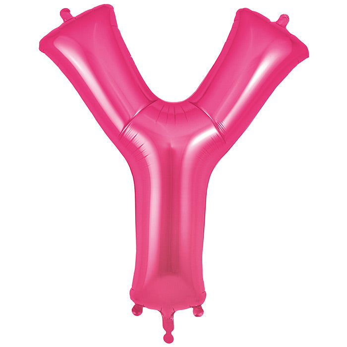 Pink Letter Y Foil Balloon Oaktree 34 inches | Party Save Smile