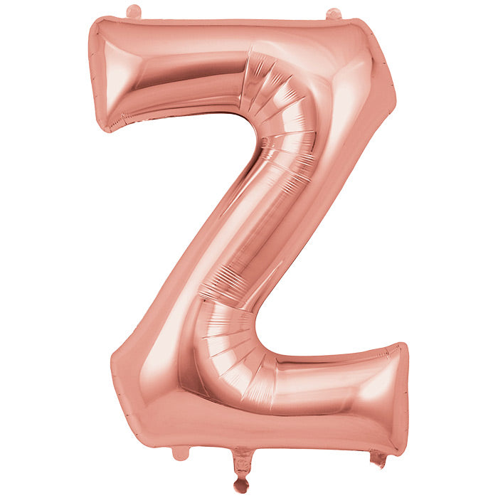 Rose Gold Letter Z Foil Balloon 34 inch | Party Save Smile