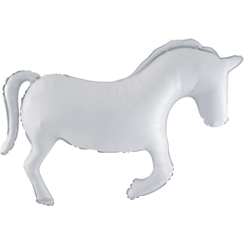 White Horse Shaped Foil Balloon 35 inches | Party Save Smile