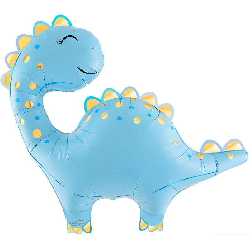 Cute Blue Dinosaur Foil Balloon 33 inches | Party Save Smile