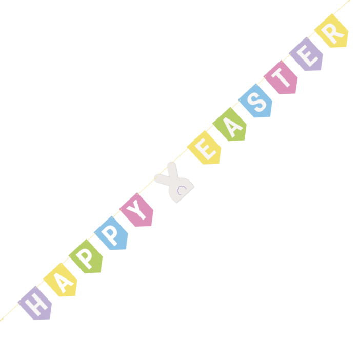 Happy Easter | Rabbit Banner Decoration 2.1 Metres | Party Save Smile
