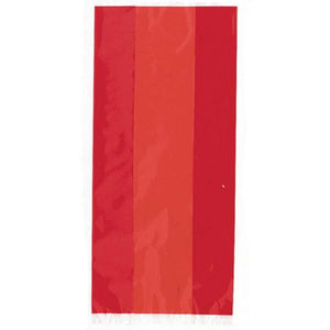 Red Cello Party Bags with Ties 30 Pack