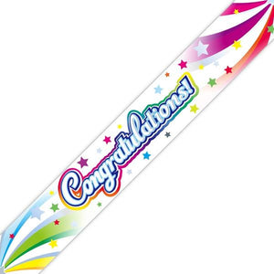 Colourful Congratulations Foil Banner 2.7 Metres