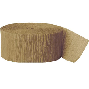 Gold Streamers: Paper Crepe Streamers 24 metres
