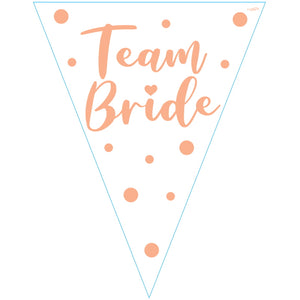 Rose Gold Team Bride Hen Party Bunting 3.9 Metres
