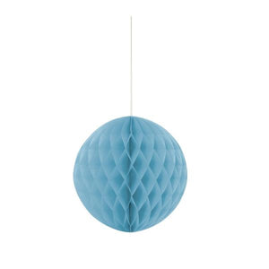 Baby Blue Honeycomb Ball Party Hanging Decorations 8 Inches