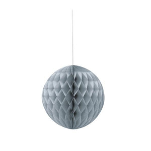 Silver Honeycomb Ball Party Hanging Decorations 8 Inches