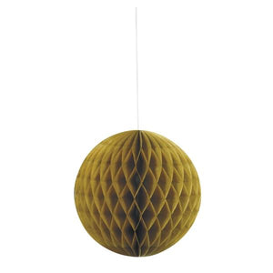 Gold Honeycomb Ball Party Hanging Decorations 8 Inches